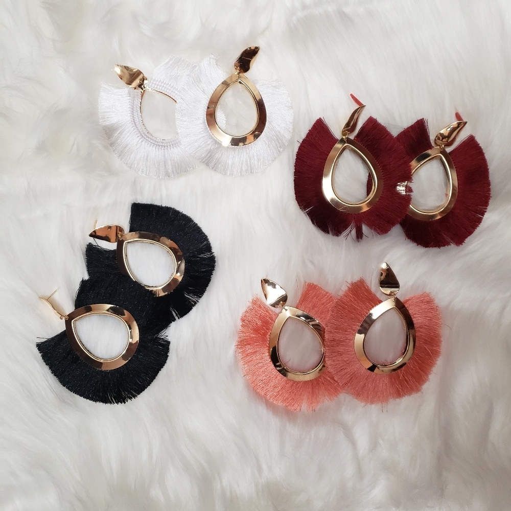 Boho Style Statement Tassel Earrings